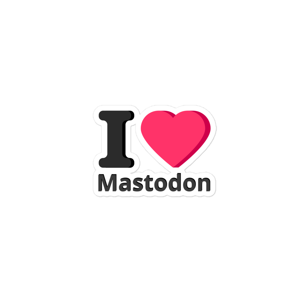 I ♥️ Mastodon Sticker - Image 2