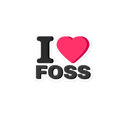 I <3 FOSS Sticker