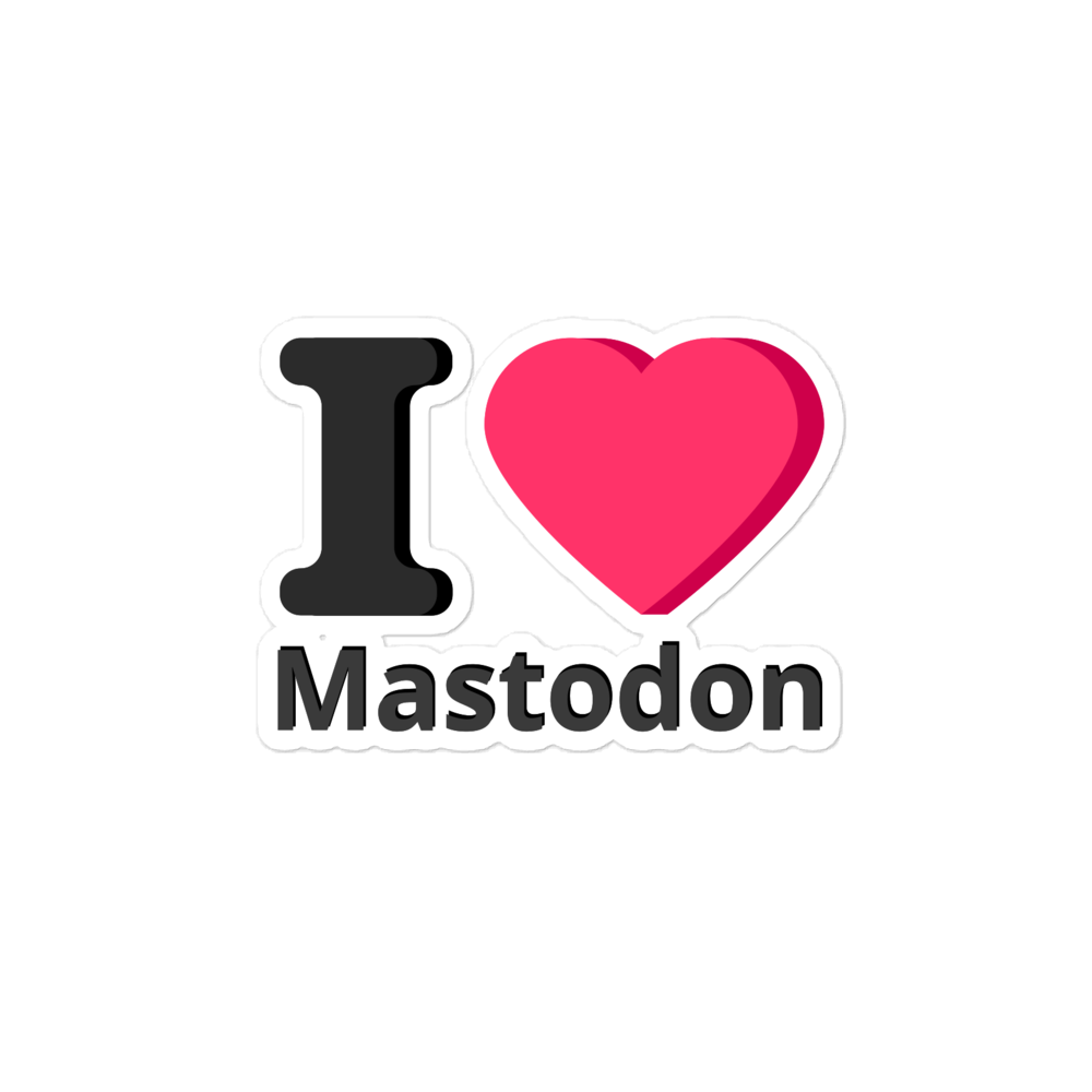 I ♥️ Mastodon Sticker