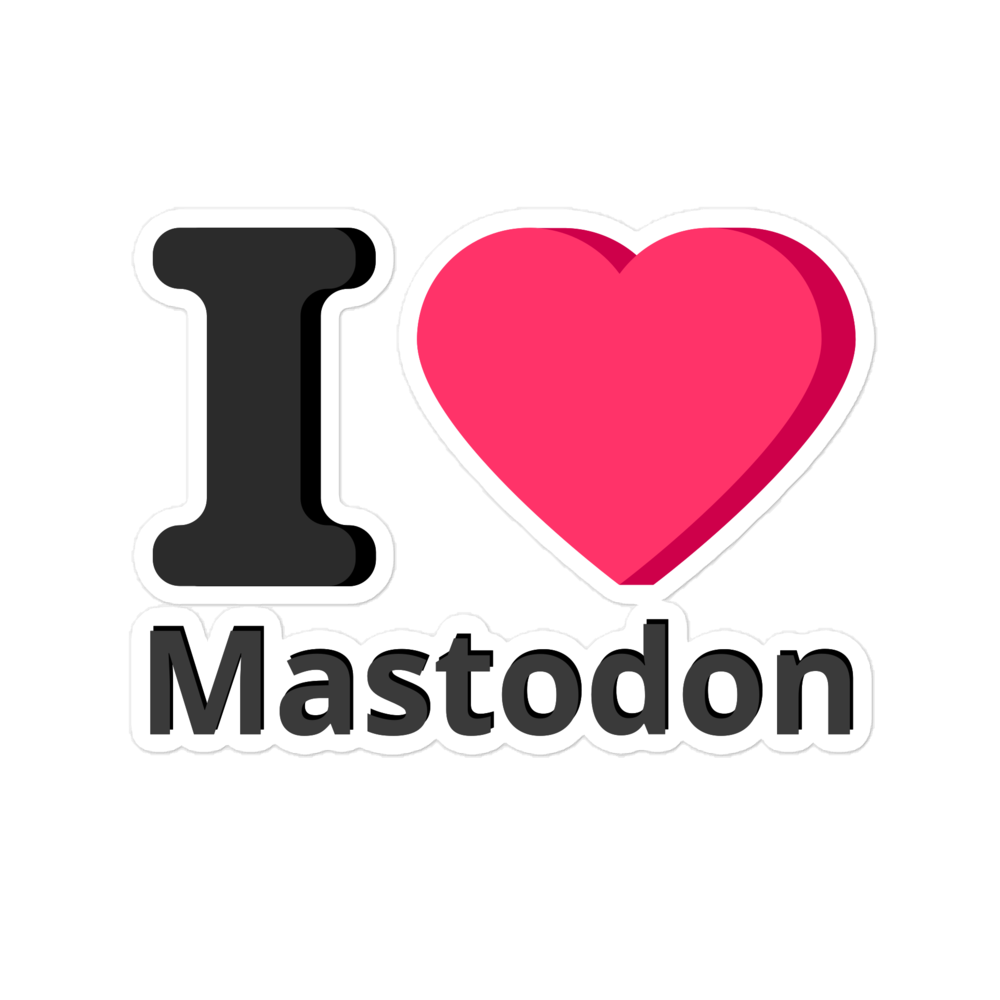 I ♥️ Mastodon Sticker - Image 3
